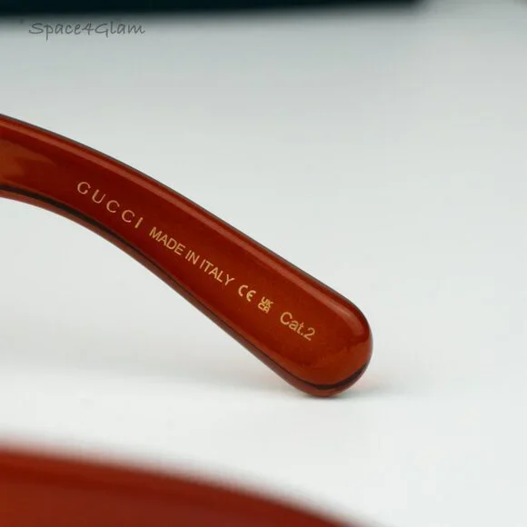 Gucci Women Sunglasses Transparent Burgundy Brown Square  display picture 1